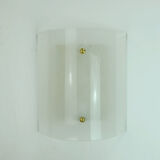Mid century sconce acrylic and brass 1960s 1970s lucite wall lamp
