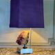 Lamp metal and amethyst circa 1980