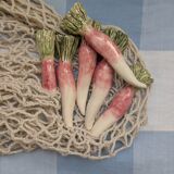 Ensemble de 6 porte-couteaux en forme de radis