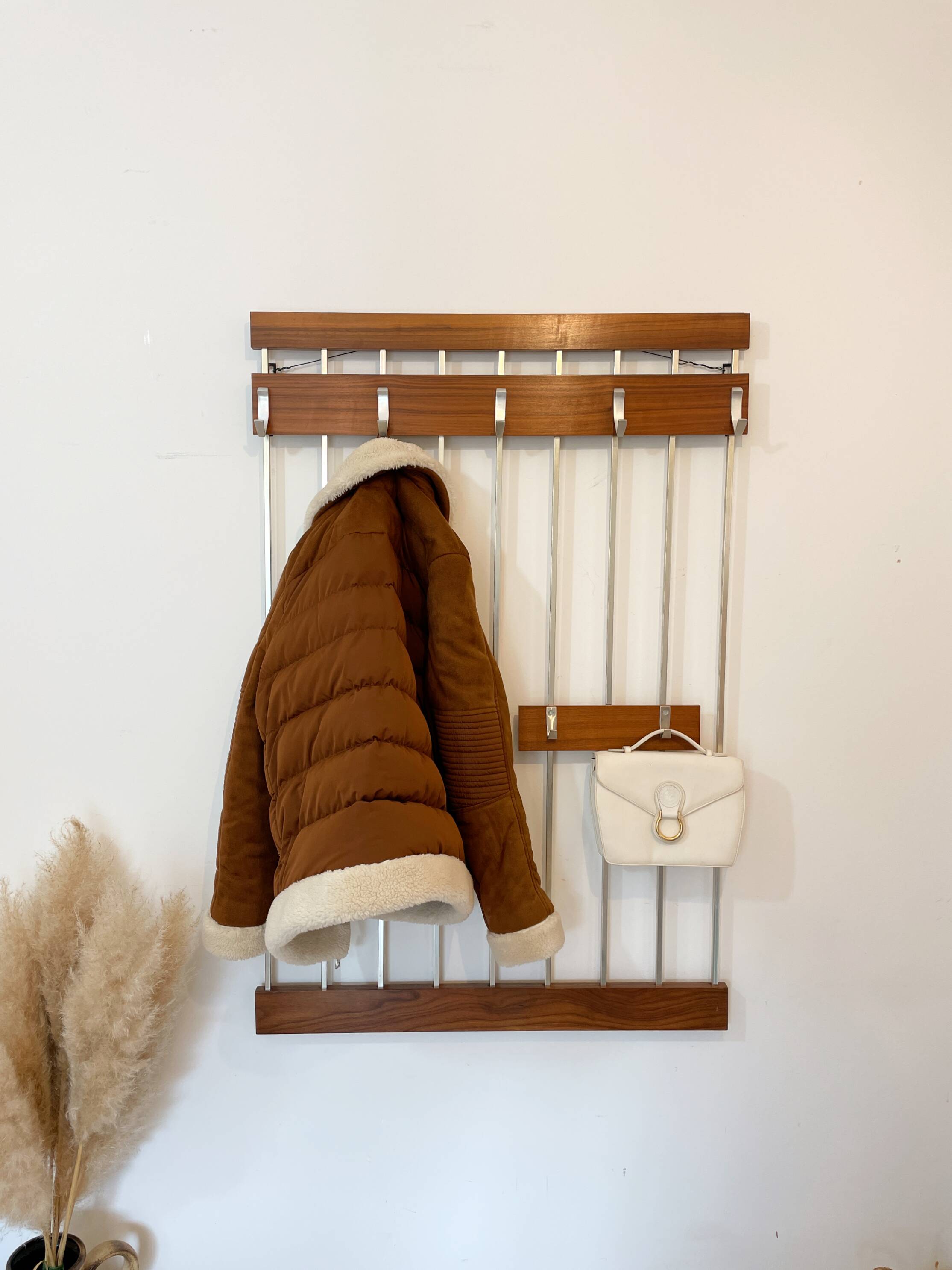 Scandinavian design wall coat rack - 1960s/70s