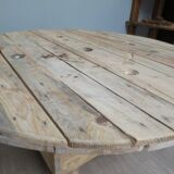 Round coffee table in drum