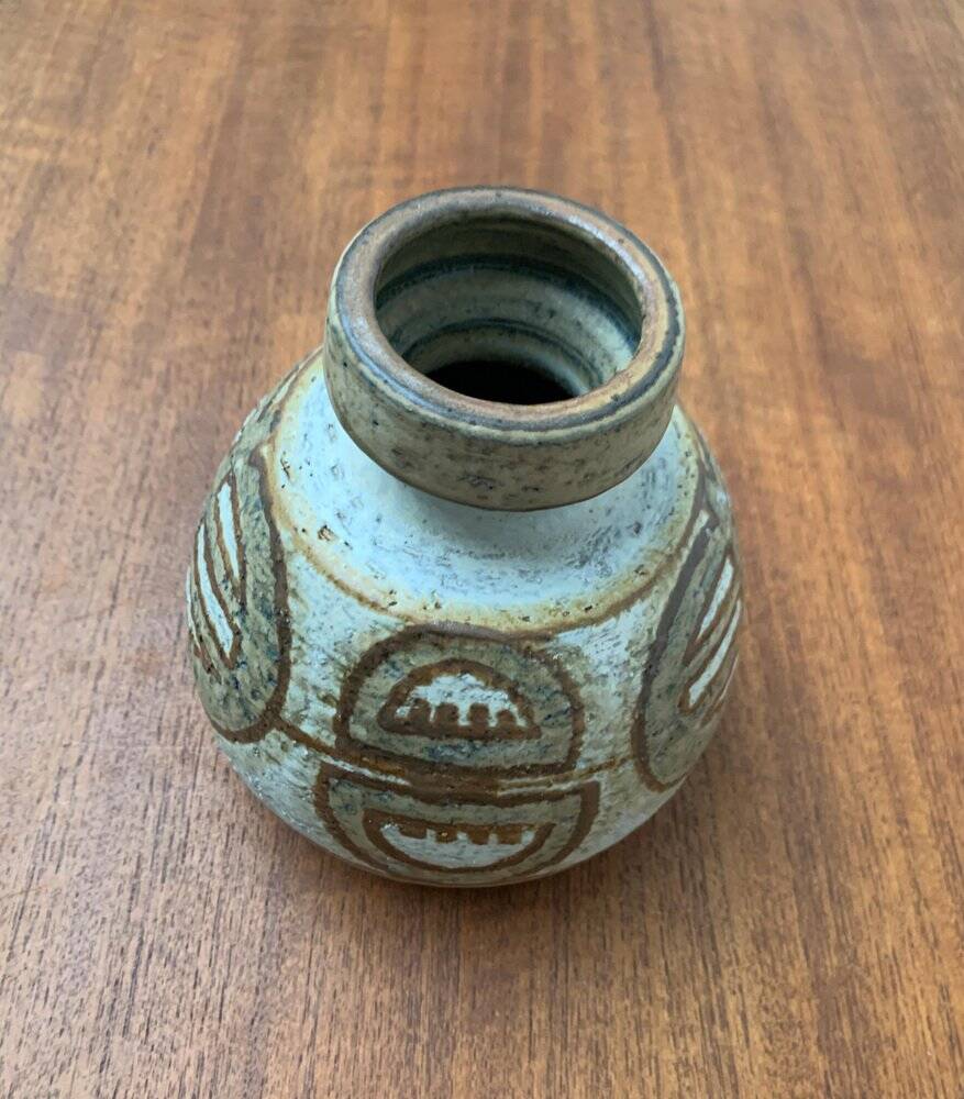 Mid-century Danish ceramic studio vase by Søholm, 1960s.