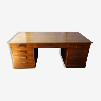 Bureau Art Deco des années 30 en noyer