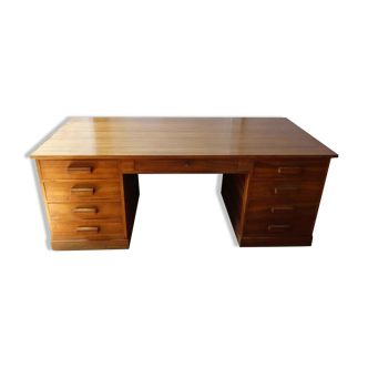 Bureau Art Deco des années 30 en noyer