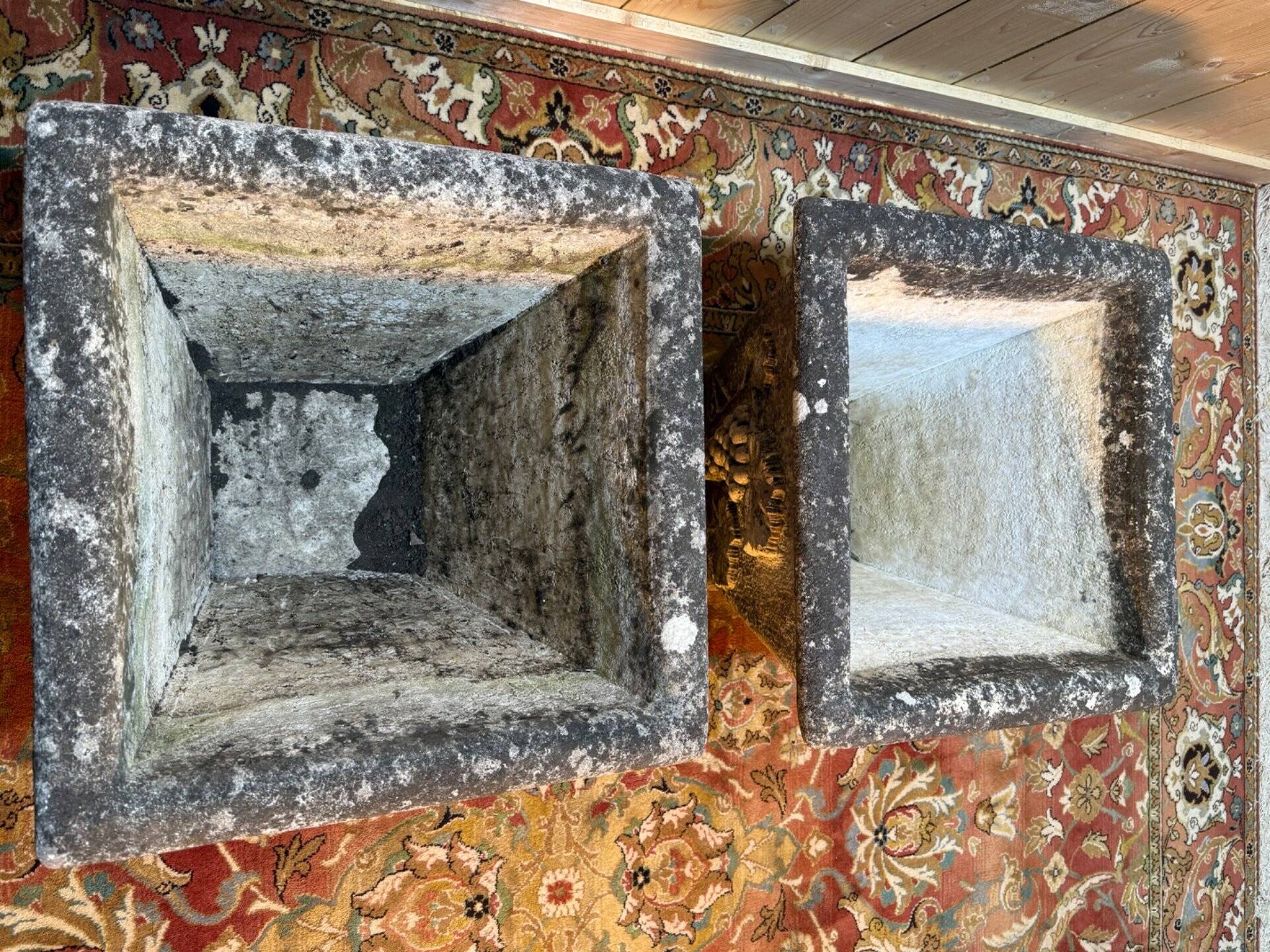 Pair of stone planters