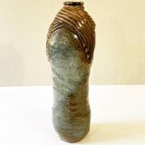 Vase en grès vernissé et monogrammé