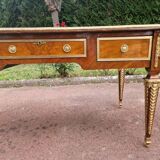 Louis XVI style bureau plat - Circa 1880 - In mahogany and mahogany veneer