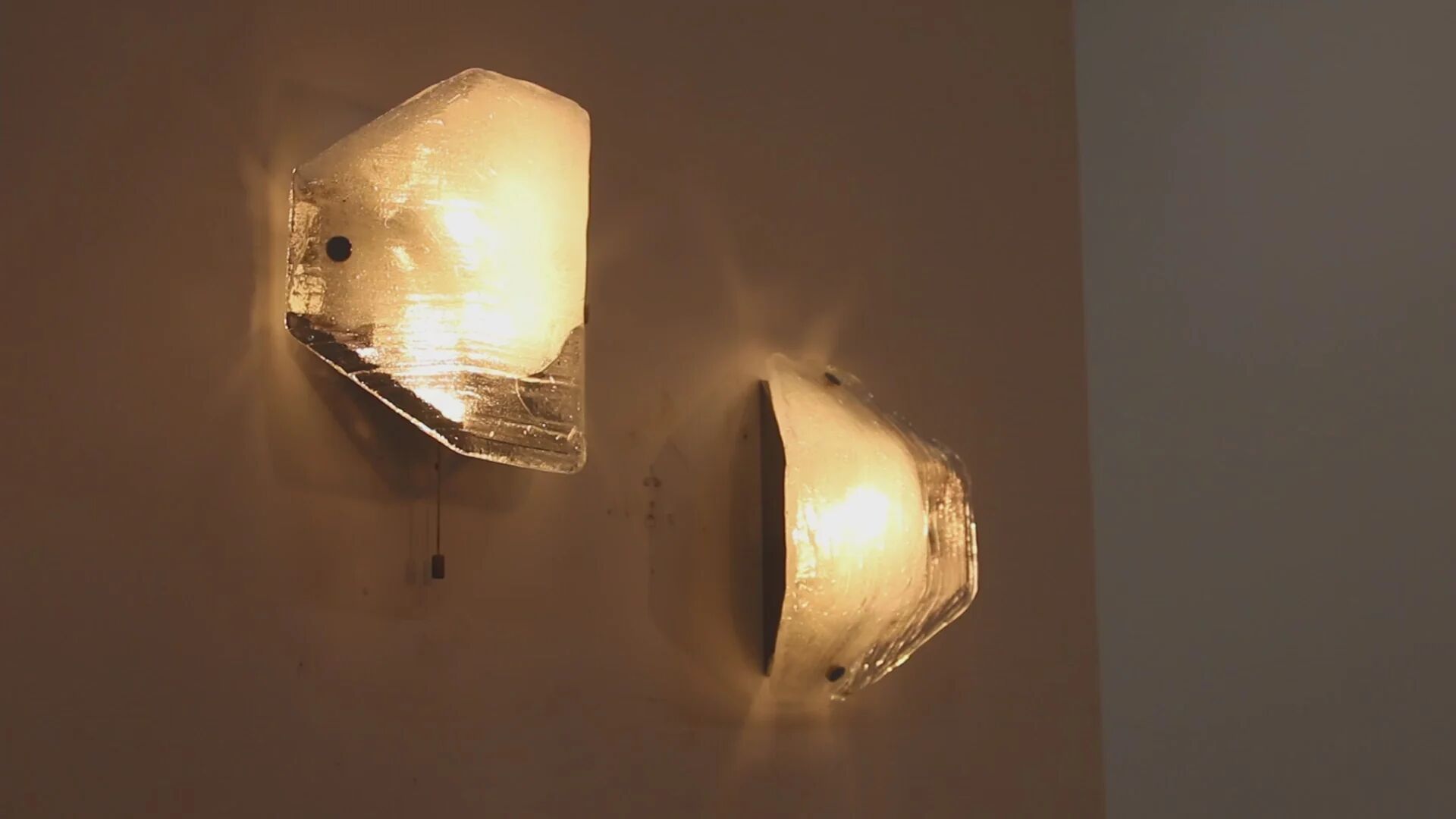 Rare large glass wall light by J.T. Kalmar, Austria, 1970s