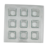 Presentation plate in glass 9 compartments