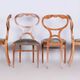 Restored Biedermeier Set Of Four Oak Walnut Chairs, Vienna, Austria, 1820s