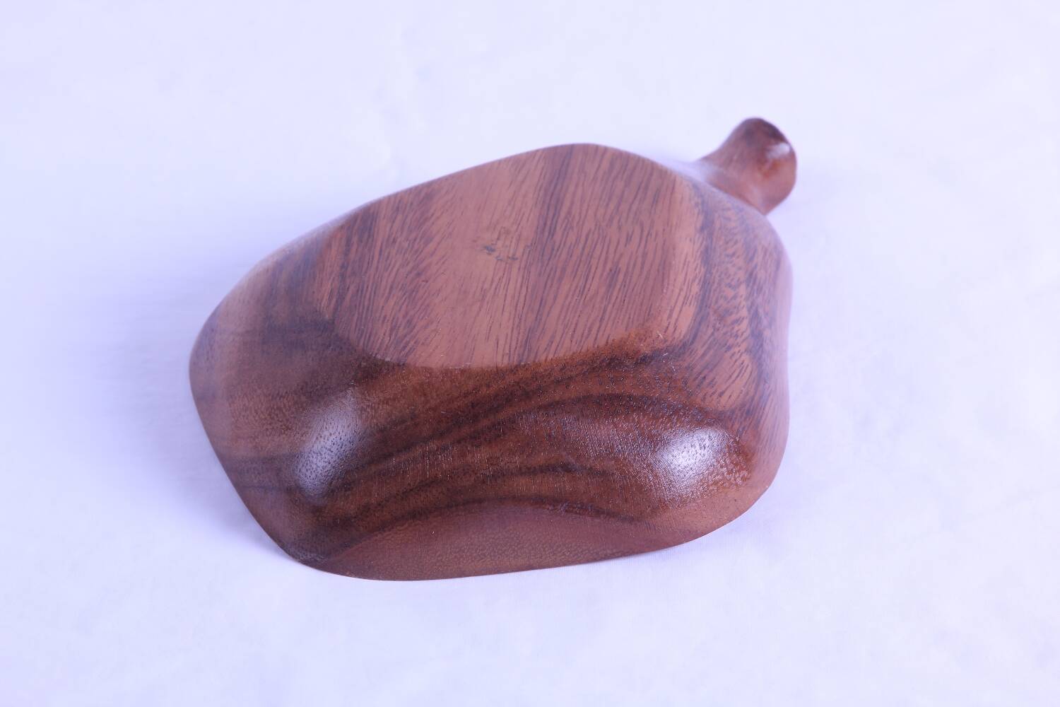 Pair of pear-shaped wooden trinket trays