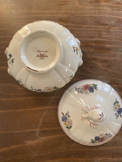 Small Rustic Sarreguemines Soup Tureen