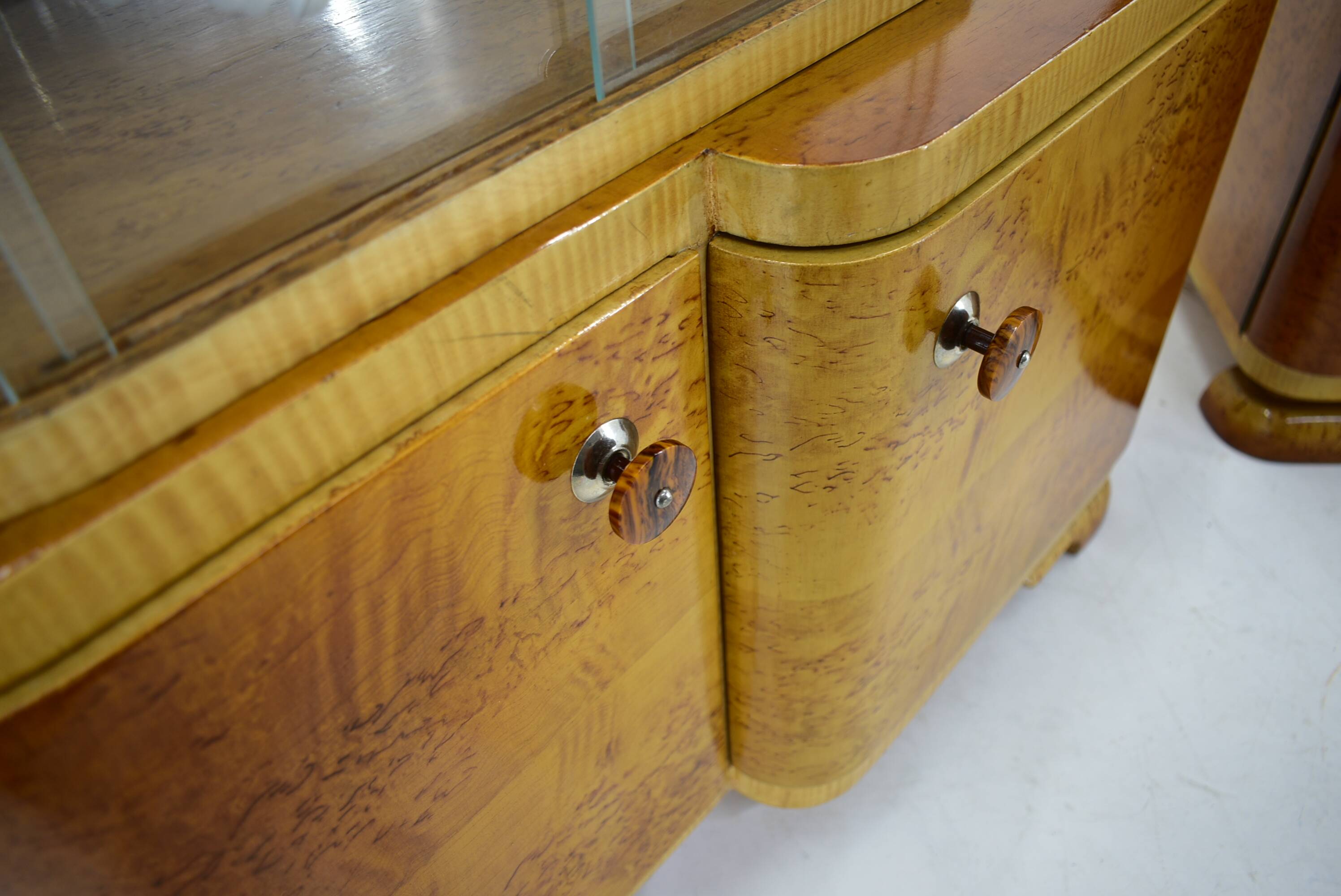 1939s set of Art Deco bedside tables, Czechoslovakia