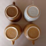 4 Sarreguemines breakfast cups