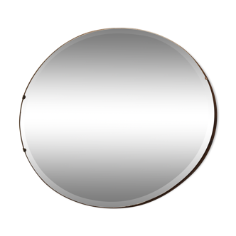 Beveled mirror oval years 50 - 51 x 41 cm