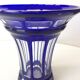 Baccarat crystal vase overlay, signed, 1940s.