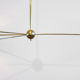 Suspension with 8 brass lights and Black lampshade