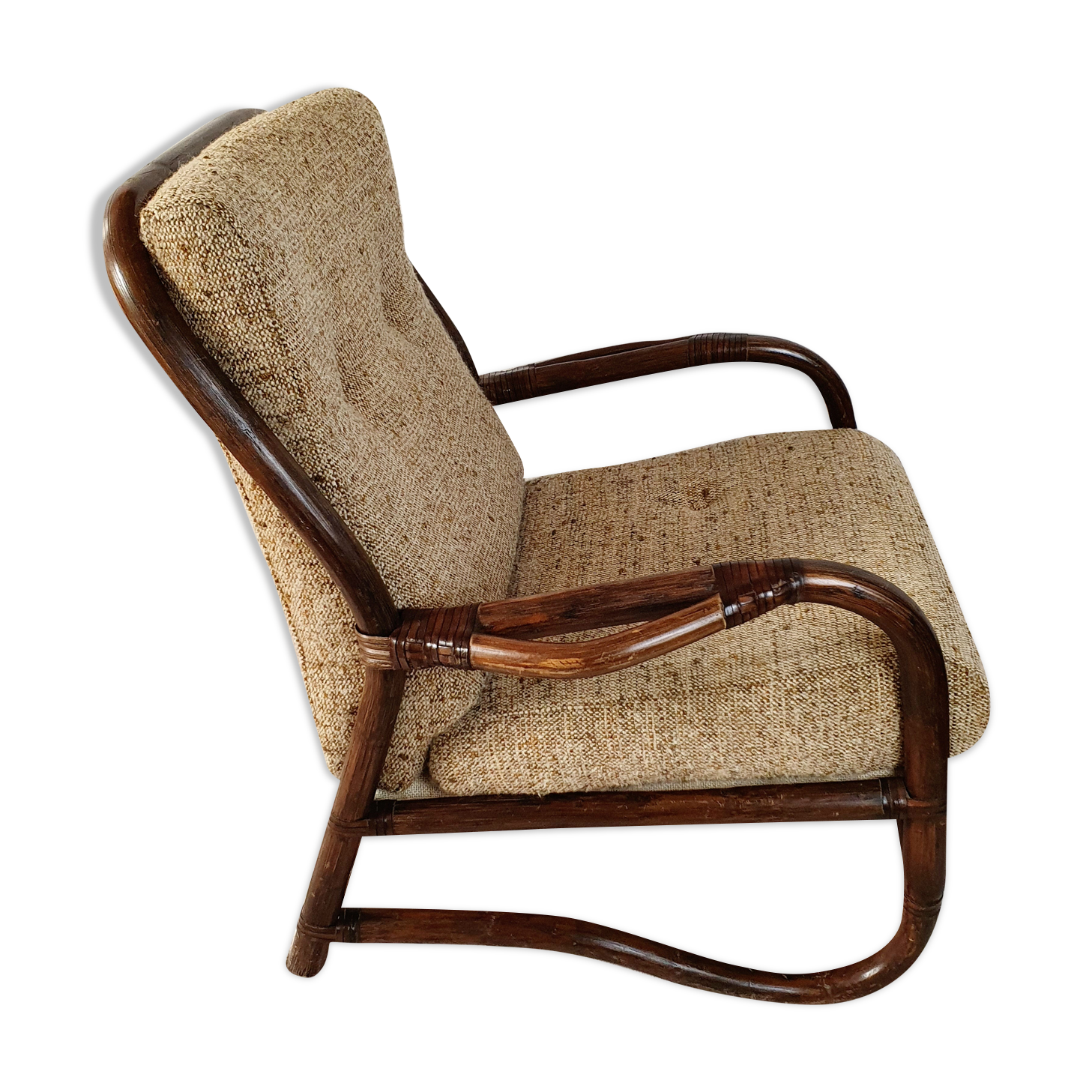 Vintage rattan armchair