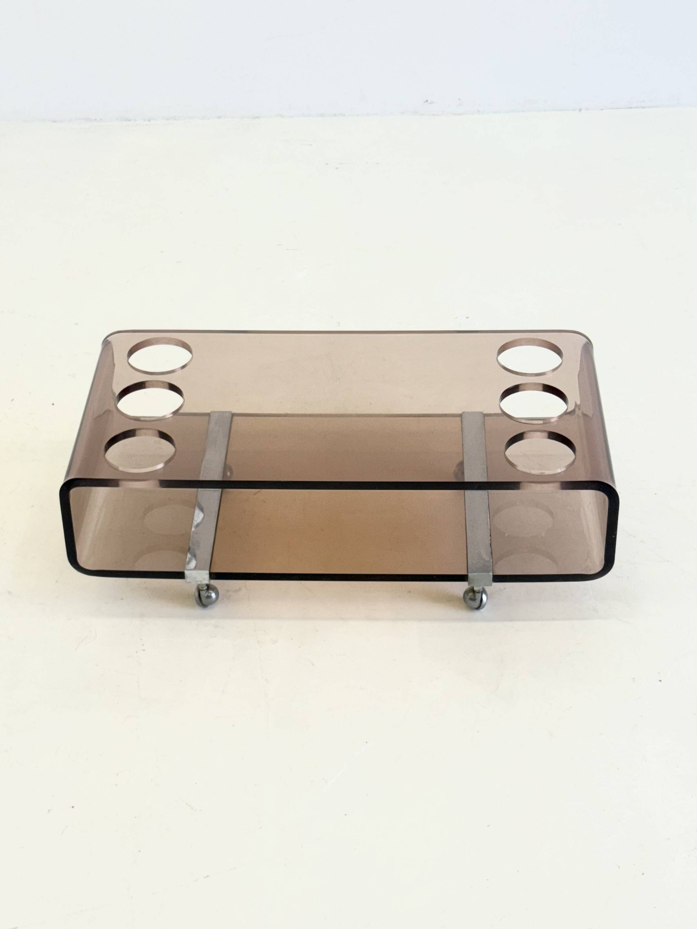 Lucite Bar Cart by Michel Dumas for Roche Bobois