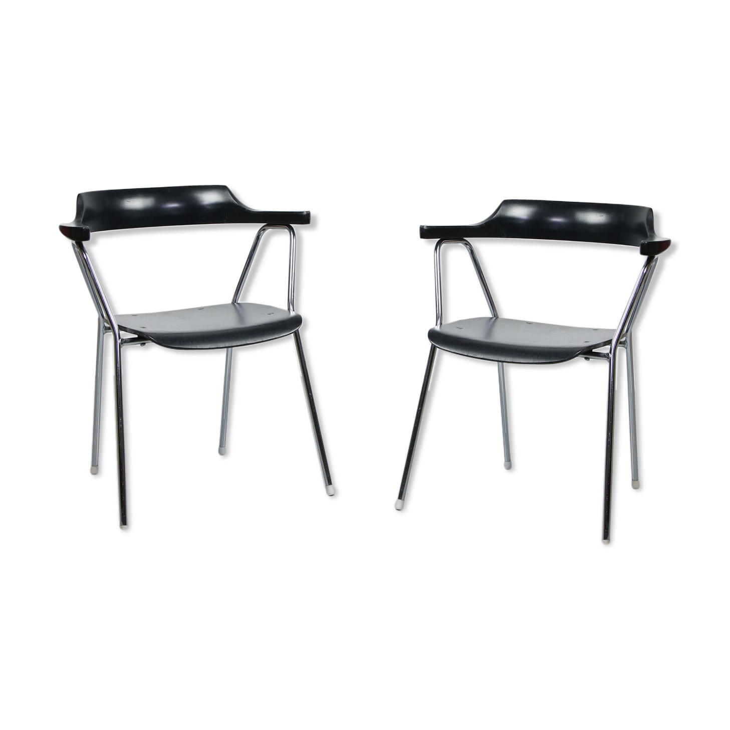 Black model 4455 dining armchairs by Niko Kralj