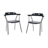 Black model 4455 dining armchairs by Niko Kralj