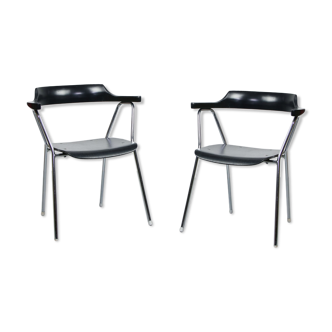 Black model 4455 dining armchairs by Niko Kralj
