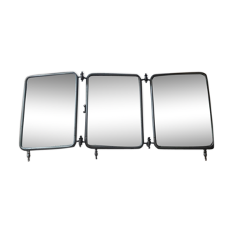 Vintage barber triptych mirror