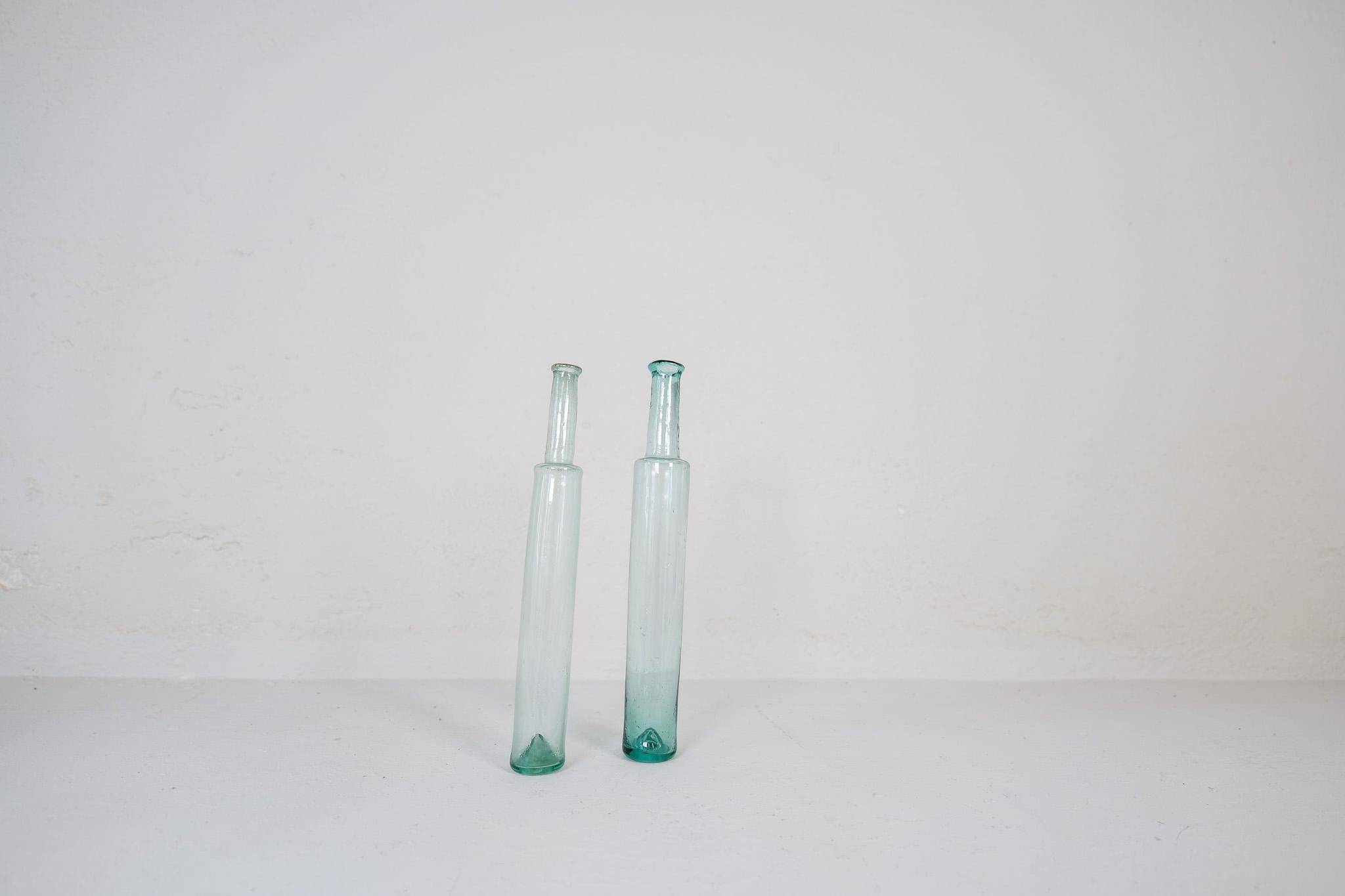 Antique set of 3 decorative bottles / vases from Sweden circa 1800