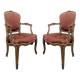 Paire de fauteuil d'époque Louis XV réchampis