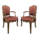 Paire de fauteuil d'époque Louis XV réchampis