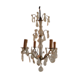 Ancient chandelier with stamps and brass 4 fires