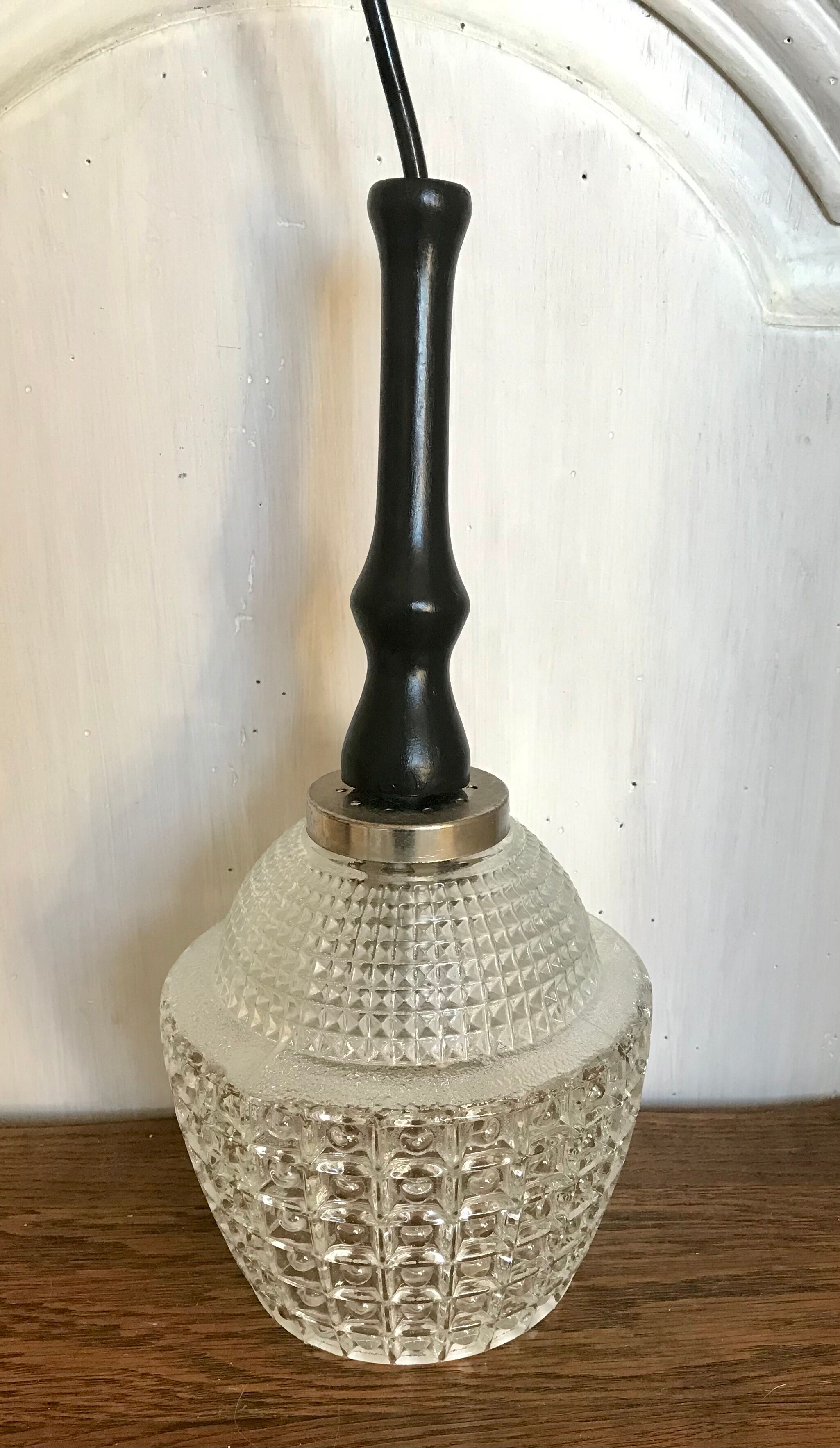 Glass hanging lamp 1960