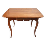 Small flat desk, louis xv cherry wood table, restored
