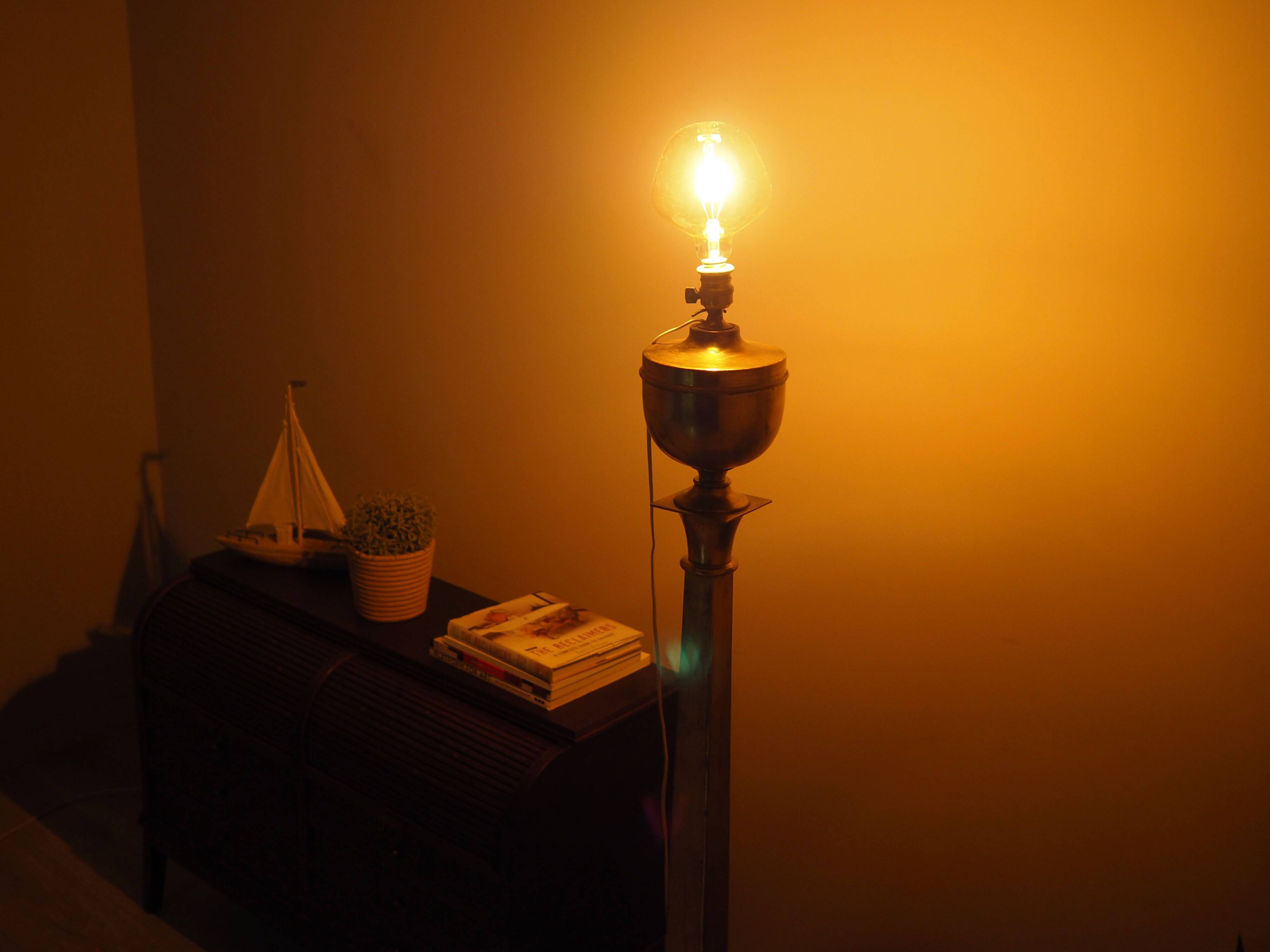 Brass lamp, Danish design, 1960s, production: Denmark