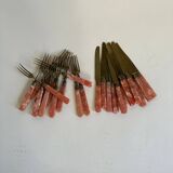 Set of 12 dessert forks and 12 dessert knives