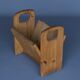 Vintage pine magazine stand, 1970s