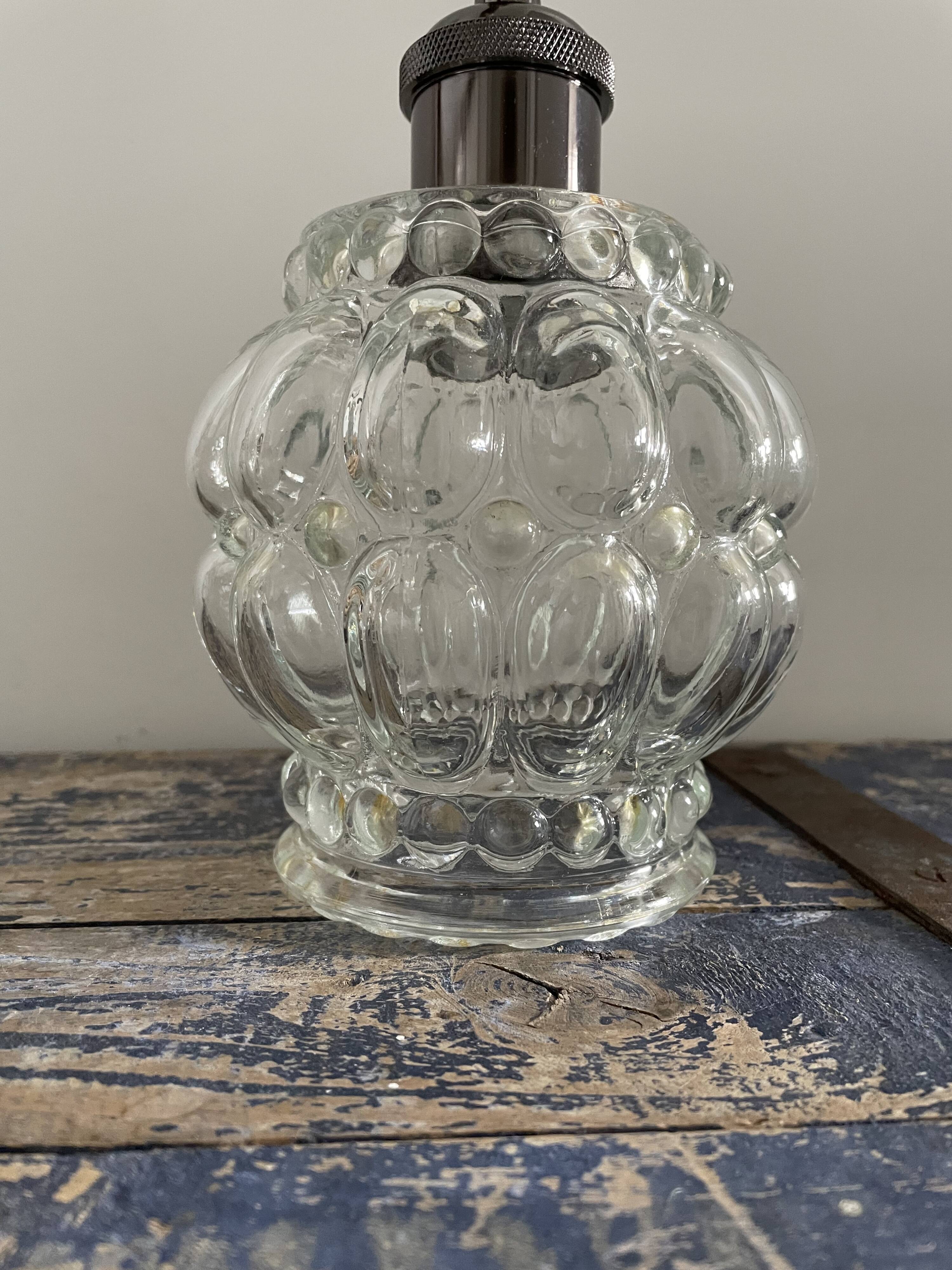 Set of two glass walking lamps