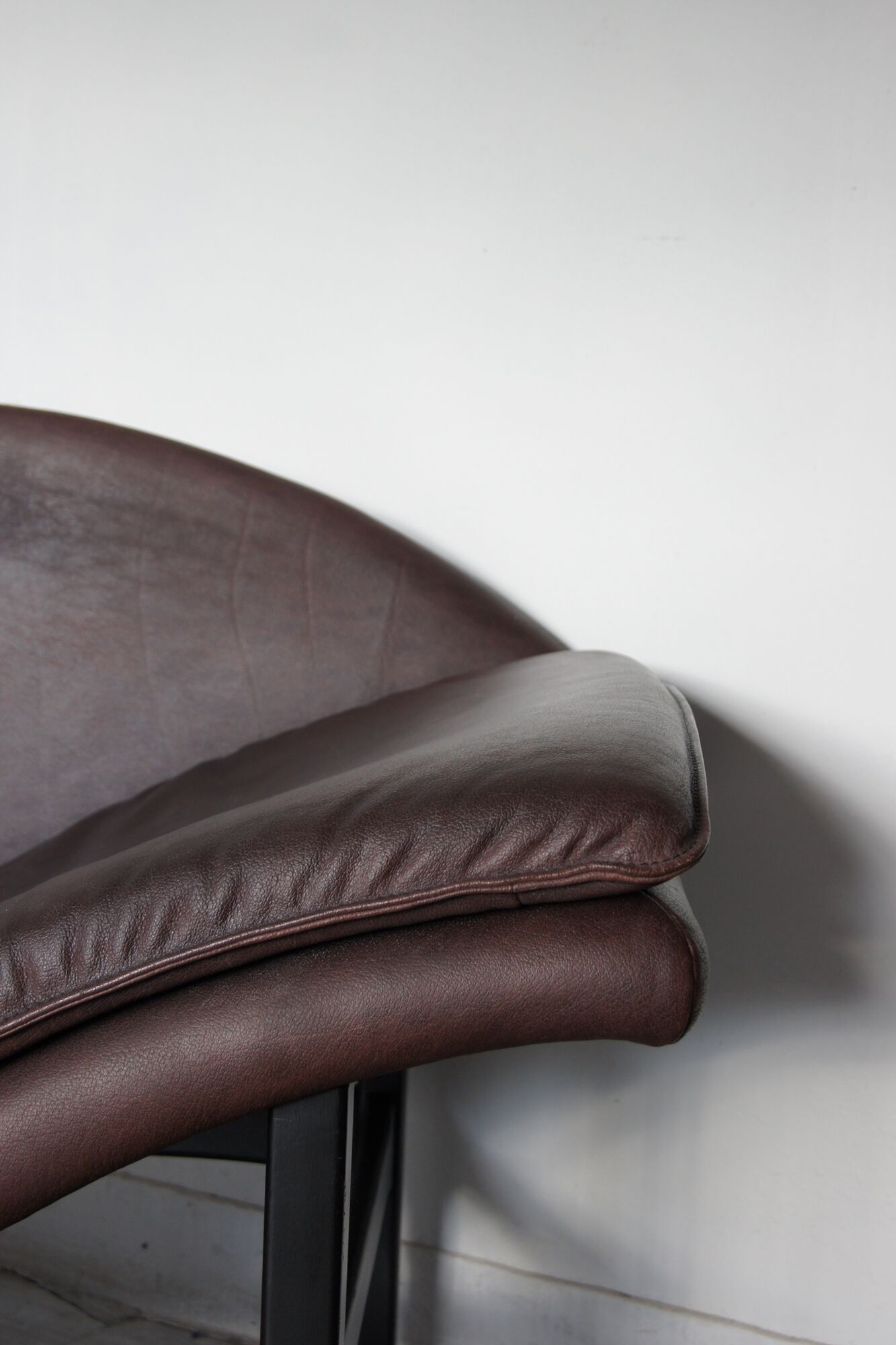 Scandinavian modern leather sofa