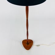 Vintage danish brass and rosewood floor lamp, 1960s.