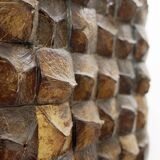 Pair of coconut mosaic shell plant holders