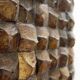 Pair of coconut mosaic shell plant holders