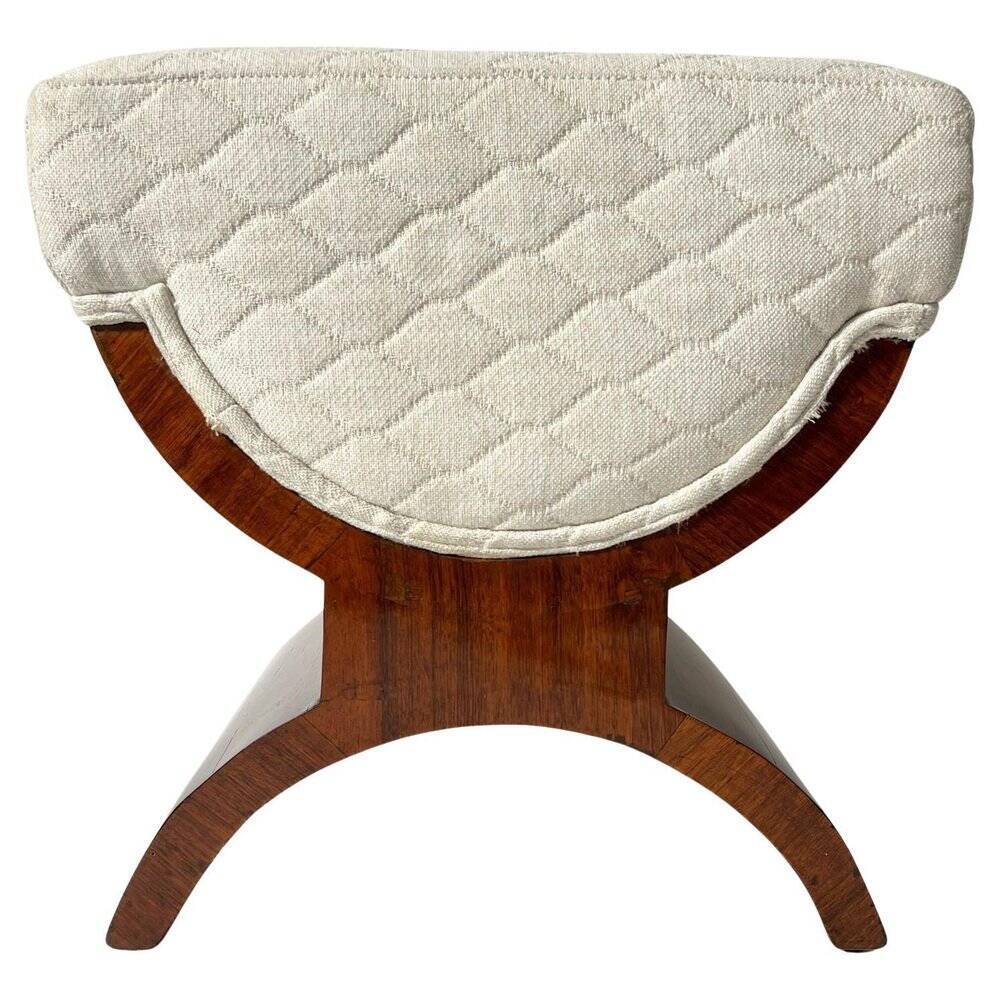 Art Deco Stool in Rosewood Veneer, France, 1930s