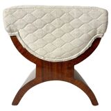 Art Deco Stool in Rosewood Veneer, France, 1930s