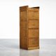 Vintage Industrial English Oak Filing Cabinet with Drawers, 1920s