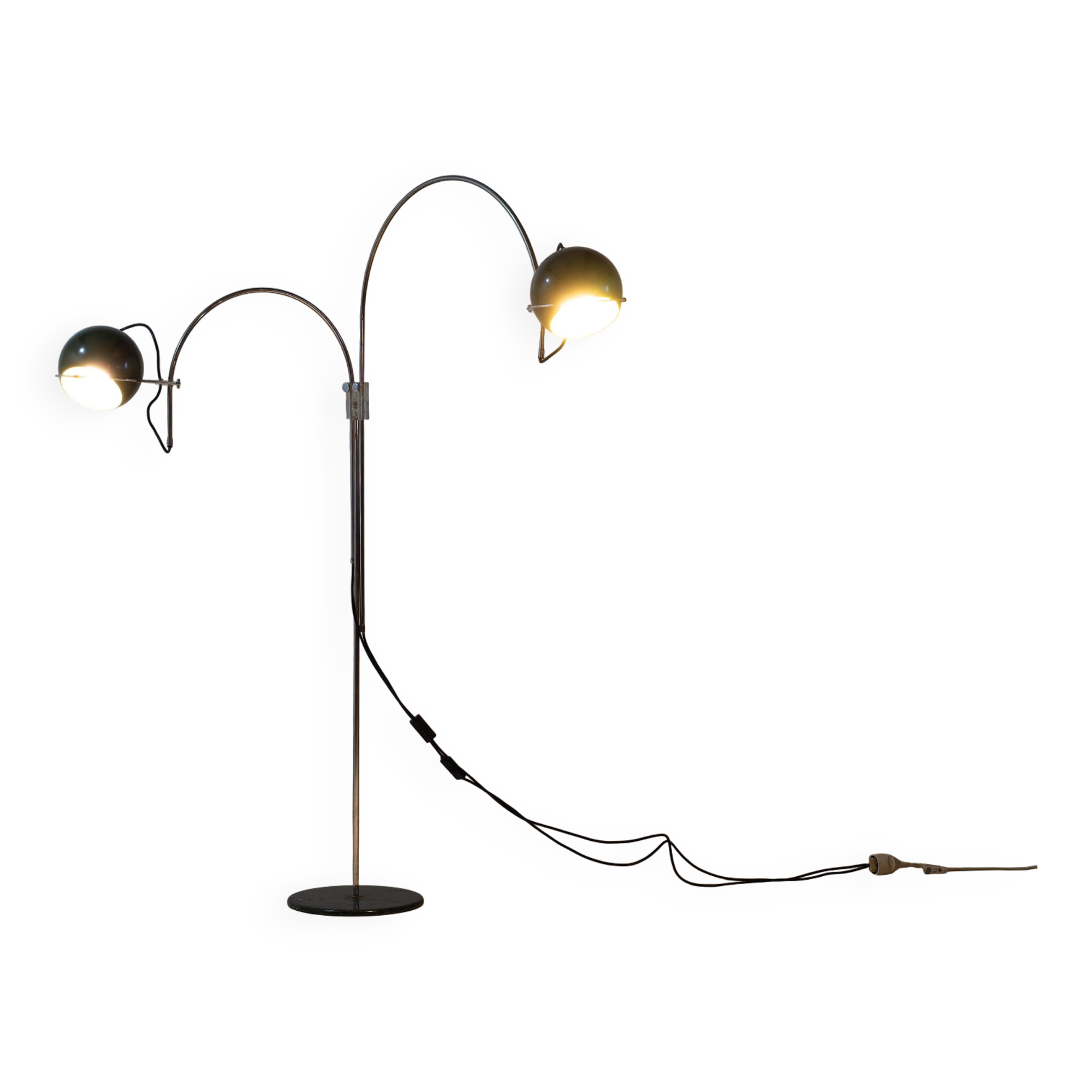Mid Century GEPO Double Arc Space Age Eyeball Floor Lamp