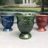 3 egg cups anduze vase