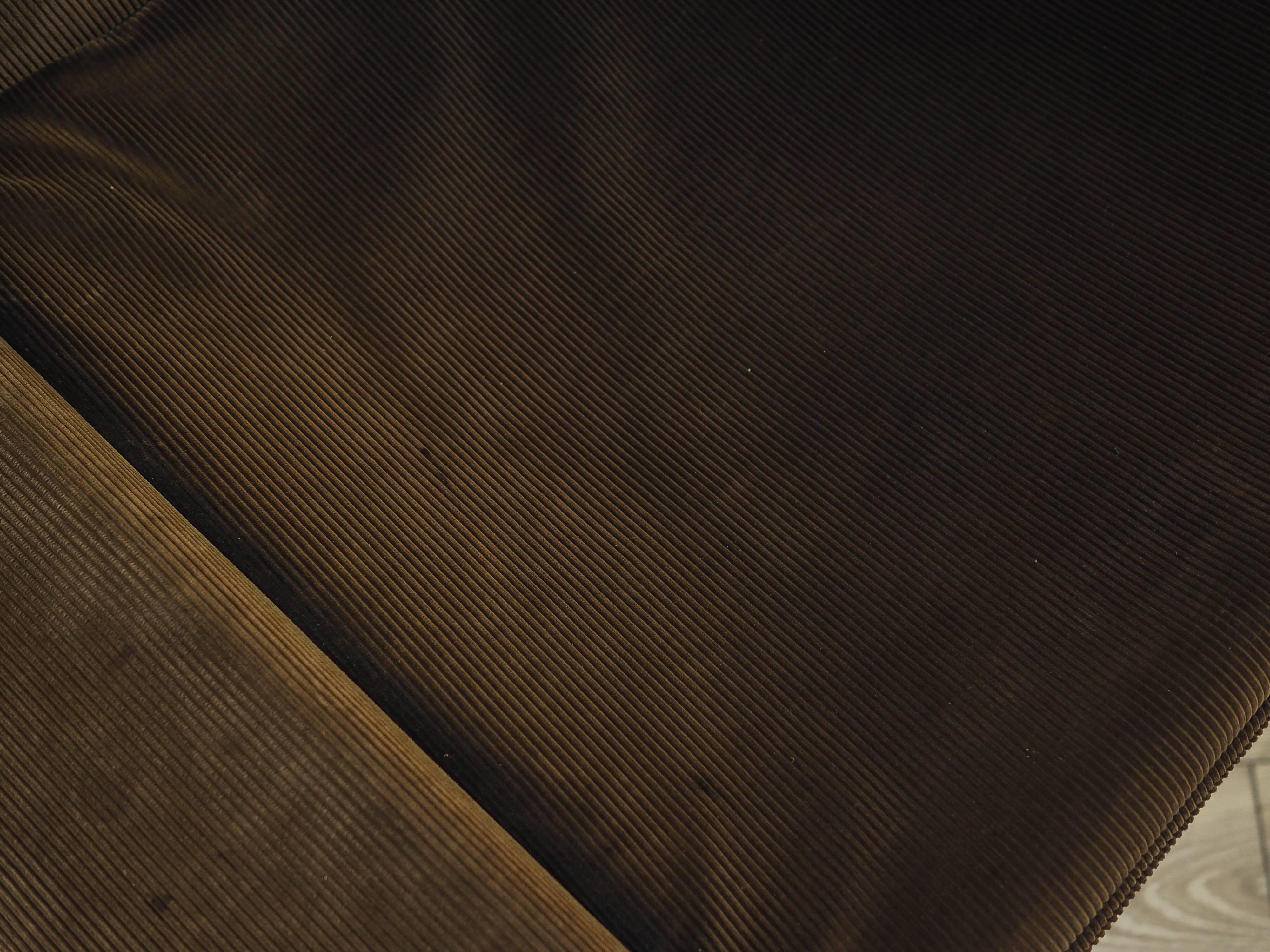 Corduroy armchair, Italian design, 1970s, production: Italy