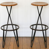 2 tabourets hauts Thonet Modèle CM127