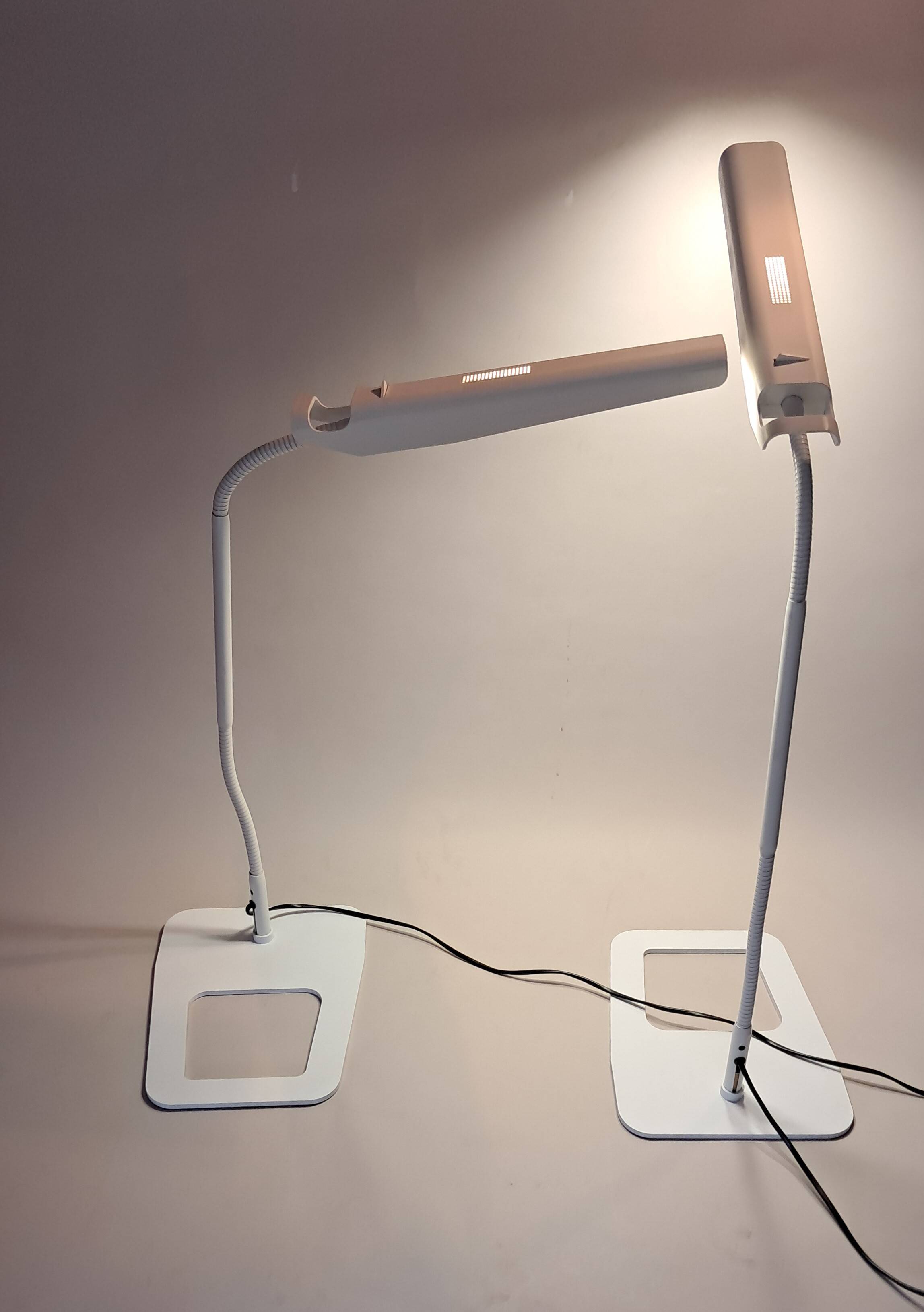 Paire de lampes d'architecte Cobra Philippe Michel pour Manade, 1980