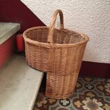 Staircase handcrafted wicker basket